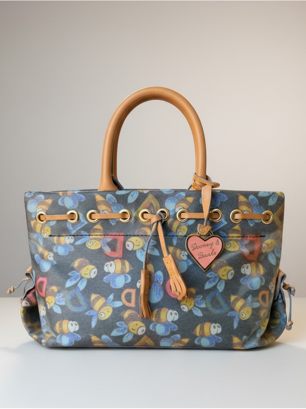 Dooney & Bourke Bumble Bee Tassel Tote. Vintage
